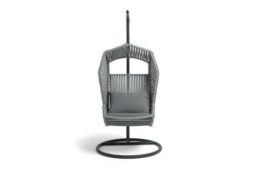 "Капри" подвесное кресло из искусственного ротанга, цвет серый