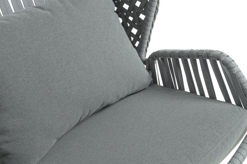 "Капри" подвесное кресло из искусственного ротанга, цвет серый