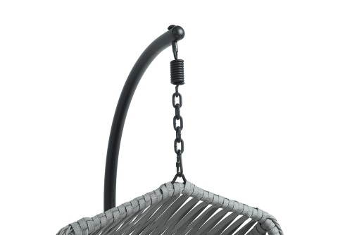 "Капри" подвесное кресло из искусственного ротанга, цвет серый