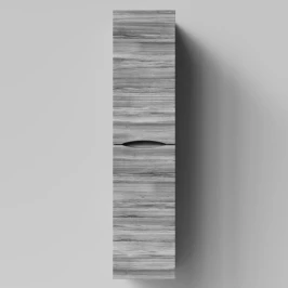 Пенал Лайт 35 подвесной, Лиственница структурная контрастно-серая ПВХ 64202, левый, бельевая корзина