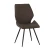 DC230 Стул мягкий, ШОКОЛАД экокожа, каркас металл, черный КРУГЛЫЙ