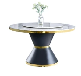 Стол обеденный Патрик DT-019, 130х130х75 см, белый мрамор