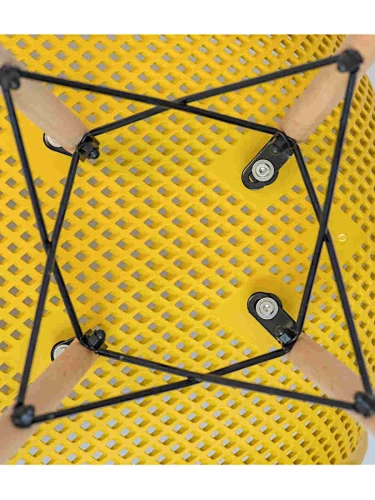 DC122 Стул пластиковый перфорированный, ГОРЧИЧНЫЙ#70046, каркас бук