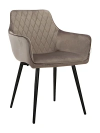 DC835 Стул мягкий с подлокотниками, АНТРАЦИТ#G62-15 велюр, каркас металл черный DC835 Стул мягкий с подлокотниками, АНТРАЦИТ#G62-15 велюр, каркас металл черный