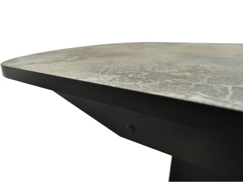 Обеденная группа (Стол Корсика Мрамор светлый и 4 Бордо Милано 08), черный