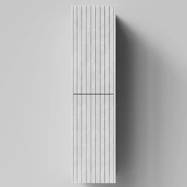 Пенал Тач 35 подвесной, Белый камень ПВХ 57805, левый, бельевая корзина