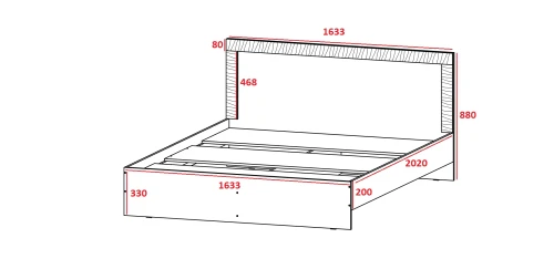 Кровать с основанием Калипсо 160х200, Бежевый
