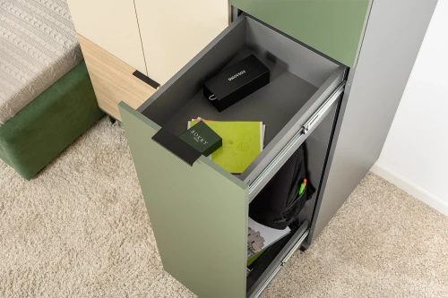 Шкаф-пенал Марвэл 16.316.02, Темно-серый, Зеленый