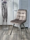 Стул CHILLI SQUARE G062-13 кварцевый, велюр/ латте каркас М-City
