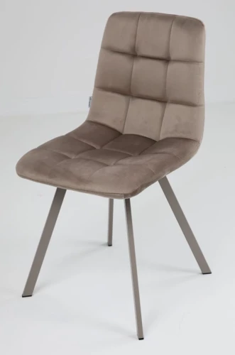 Стул CHILLI SQUARE G062-13 кварцевый, велюр/ латте каркас М-City