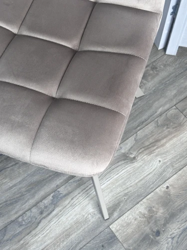 Стул CHILLI SQUARE G062-13 кварцевый, велюр/ латте каркас М-City