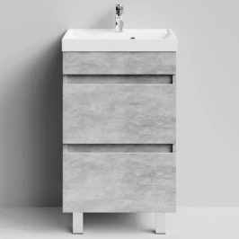 Тумба Бест 50  напольный, Горный камень ПВХ 57807 Vodok с раковиной в комплекте