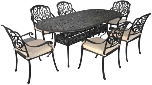 Обеденный садовый стол из литого алюминия