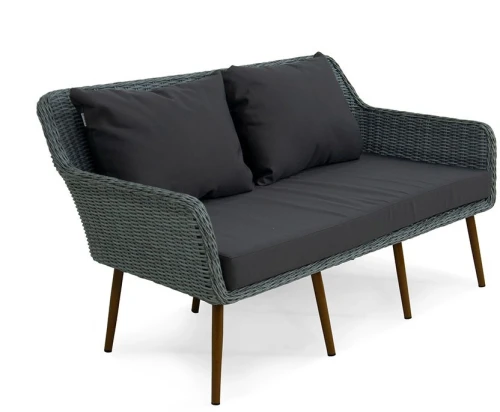 Комплект плетеной  мебели MOKKA RIMINI (стол кофейный, 2 кресла, софа 2 х-местная)