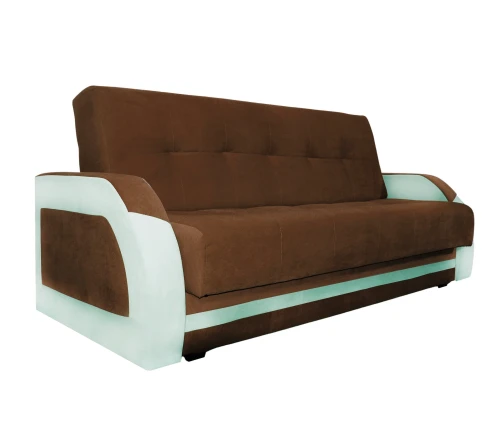 Диван-книжка Феникс 120 коричневый, пружинный блок Боннель