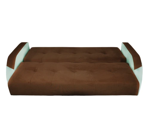 Диван-книжка Феникс 120 коричневый, пружинный блок Боннель