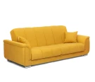 Диван прямой, книжка "Стамбул" флок желтый, 120 ППУ+НПБ