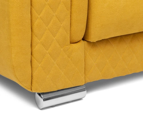 Диван прямой, книжка "Стамбул" флок желтый, 120 ППУ+НПБ