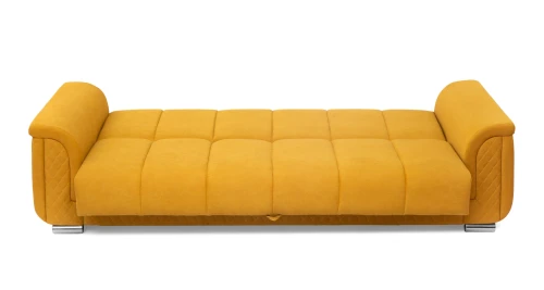 Диван прямой, книжка "Стамбул" флок желтый, 120 ППУ+НПБ