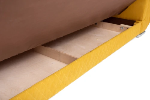 Диван прямой, книжка "Стамбул" флок желтый, 120 ППУ+НПБ