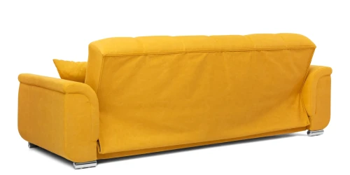 Диван прямой, книжка "Стамбул" флок желтый, 120 ППУ+НПБ