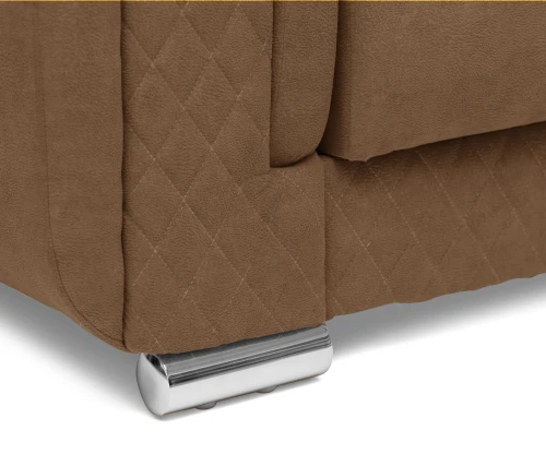 Диван прямой, книжка "Стамбул", флок  коричневый, 120 ППУ+НПБ