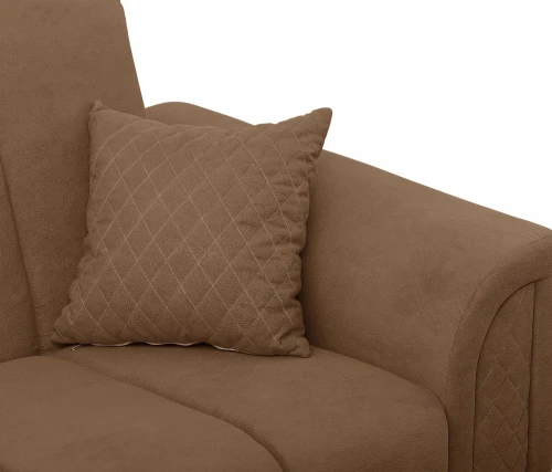 Диван прямой, книжка "Стамбул", флок  коричневый, 120 ППУ+НПБ