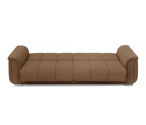 Диван прямой, книжка "Стамбул", флок  коричневый, 120 ППУ+НПБ