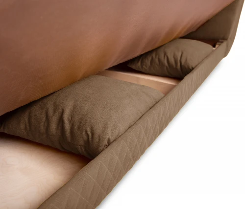 Диван прямой, книжка "Стамбул", флок  коричневый, 120 ППУ+НПБ