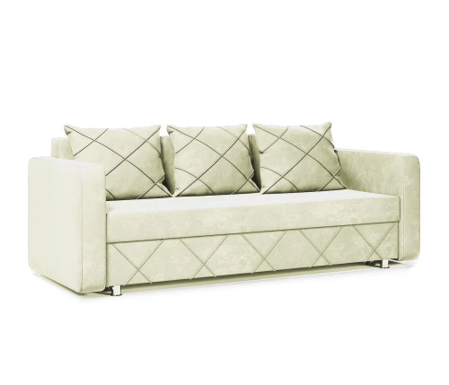 Диван еврокнижка Стелла велюр бежевый