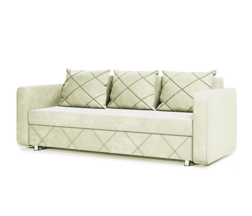 Диван еврокнижка Стелла велюр бежевый