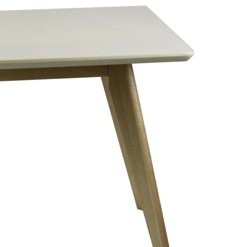 Стол обеденный Олсон Мини 100, слоновая кость/натуральный