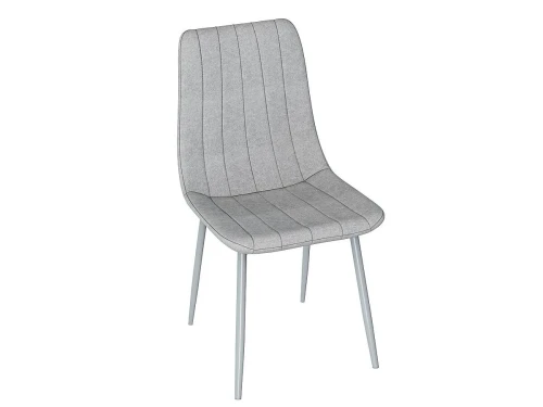 Стул Easy-Fit Light Grey C127 белые ножки