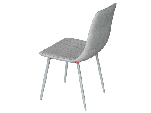 Стул Easy-Fit Light Grey C127 белые ножки