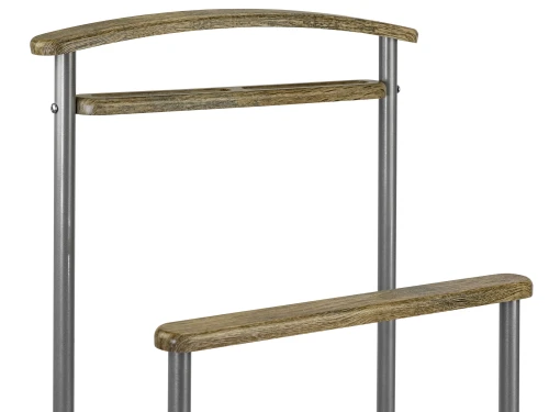 Вешалка костюмная Верис 4 металлик/дуб крымский состаренный