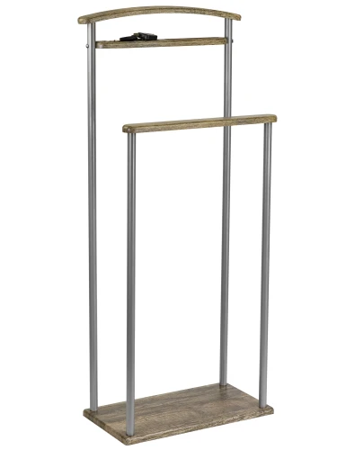 Вешалка костюмная Верис 4 металлик/дуб крымский состаренный