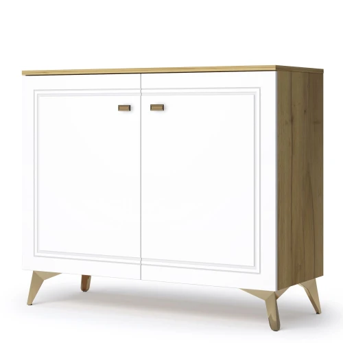 Комод Вега Сапфир 1000 с дверцами, белый глянец