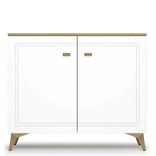 Комод Вега Сапфир 1000 с дверцами, белый глянец