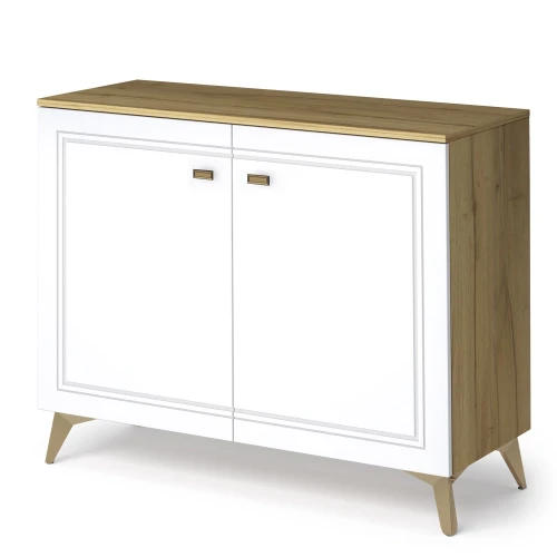 Комод Вега Сапфир 1000 с дверцами, белый глянец