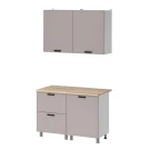 МК Аленушка 1,2м с ящ. Магнолия Кашемир,скоба черный,сонома