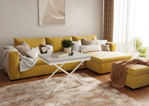 Стол трансформер Орфей 1, белый/серый