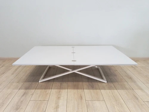 Стол трансформер Орфей 1, белый/серый