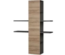 Полка «Альда» КМК 0782.10, черный/дуб велингтон