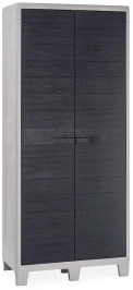 Уличный шкаф TOOMAX 2х дверный глубокий WOODY'S XL (4 полки), антрацит