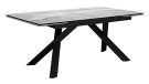 Стол DikLine KX160 мрамор C31 (керамика серая глянец)/опоры черные Стол DikLine KX160 мрамор C31 (керамика серая глянец)/опоры черные