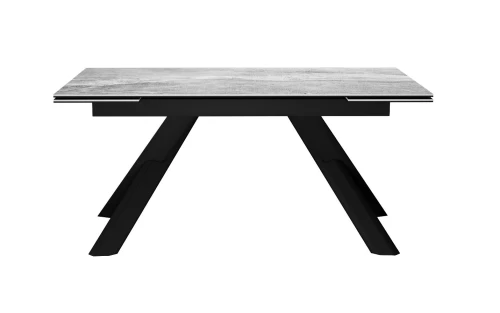 Стол DikLine KX160 мрамор C31 (керамика серая глянец)/опоры черные