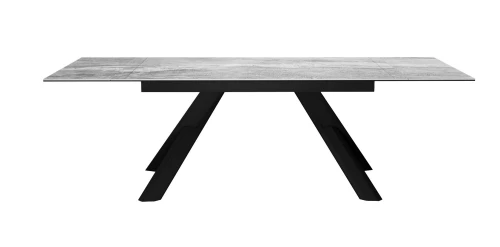 Стол DikLine KX160 мрамор C31 (керамика серая глянец)/опоры черные