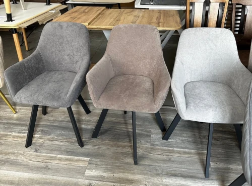 Стул JET 360 град. поворот. B5 Капучино, велюр / черный каркас, М-City