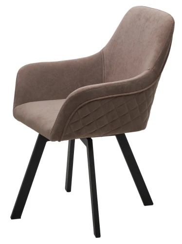 Стул JET 360 град. поворот. B5 Капучино, велюр / черный каркас, М-City