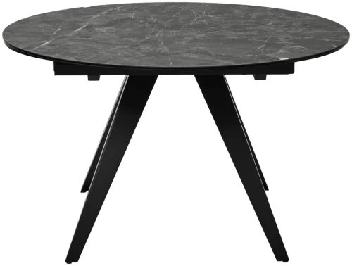 Стол AKSEL 130 цвет Mona Lisa Cерый мрамор, керамика, / Темно-серый каркас. ®DISAUR